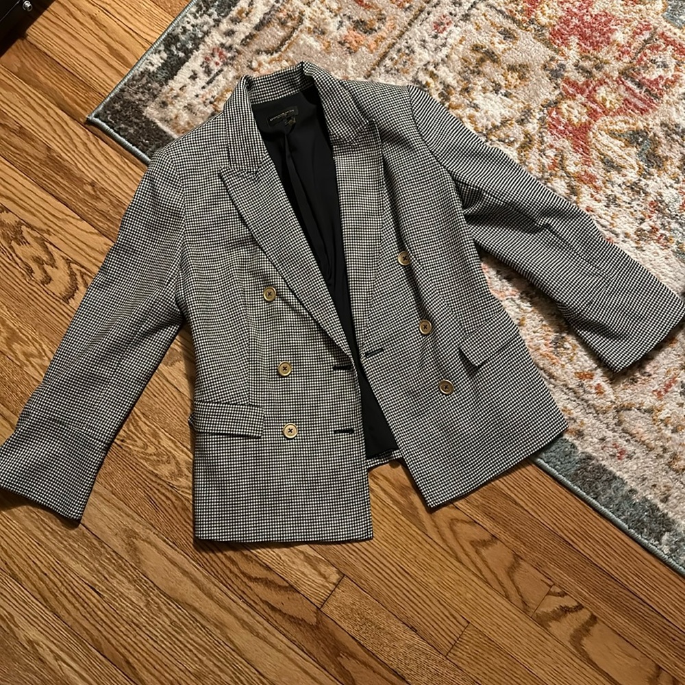 Vintage Donna Karan Black and White Blazer